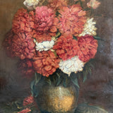 Large French Floral Oil Painting