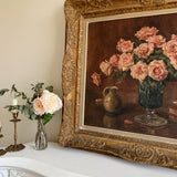 Antique Floral Oil Painting