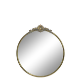 Antique Style Round Shell Crest Mirror