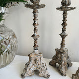 Antique French Patina Candlesticks