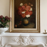 Large French Floral Oil Painting