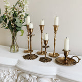 Scallop Detail Brass Candlestick