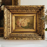 Antique Floral Oil Painting in Gilt Frame (1 of 2)