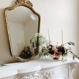 Antique French Shell Detail Mirror