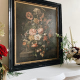 Antique Framed Chromolithograph by Rachel Ruysch