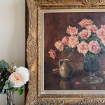 Antique Floral Oil Painting