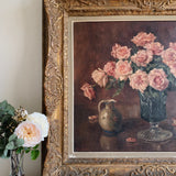 Antique Floral Oil Painting