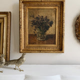 Antique Floral Still Life in Golden Gilt Frame