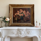 19th Century French Oil Painting of Roses