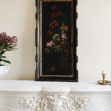 19th Century Dark Floral Oil Painting