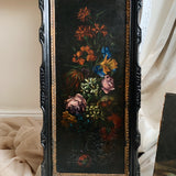 19th Century Dark Floral Oil Painting