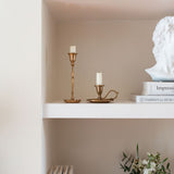 Scallop Detail Brass Candlestick