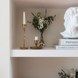 Scallop Detail Brass Candlestick