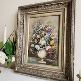 Romantic Dusky Floral Oil Painting