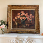 Antique Floral Oil Painting
