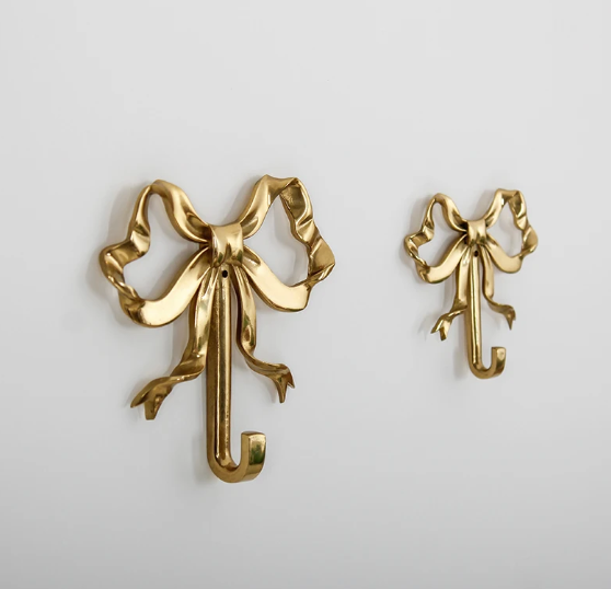 Decorative Gold Bow Hooks