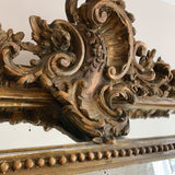 Large Antique French Cushion Mirror