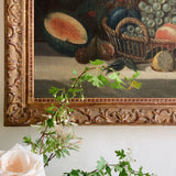 Large 19th Century Dark Fruit Still Life Oil Painting