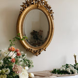 19th Century French Oval Bow Mirror