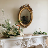 19th Century French Oval Bow Mirror