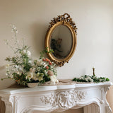 19th Century French Oval Bow Mirror