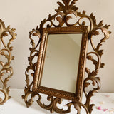 Antique Ornate Brass Mirror/ Photo Frames