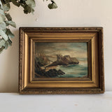 Antique Seascape Oil Painting