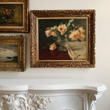 Antique Seascape Oil Painting in Ornate Gold Frame