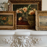Antique Seascape Oil Painting in Ornate Gold Frame