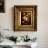 Antique Floral Still Life Oil Painting