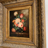 Antique Floral Still Life Oil Painting