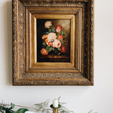 Antique Floral Still Life Oil Painting