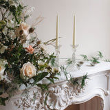 Pair of Antique French Glass Candlesticks