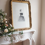 Contemporary 19th Century Framed Print of Empress Eugenie in Original Plaster Frame