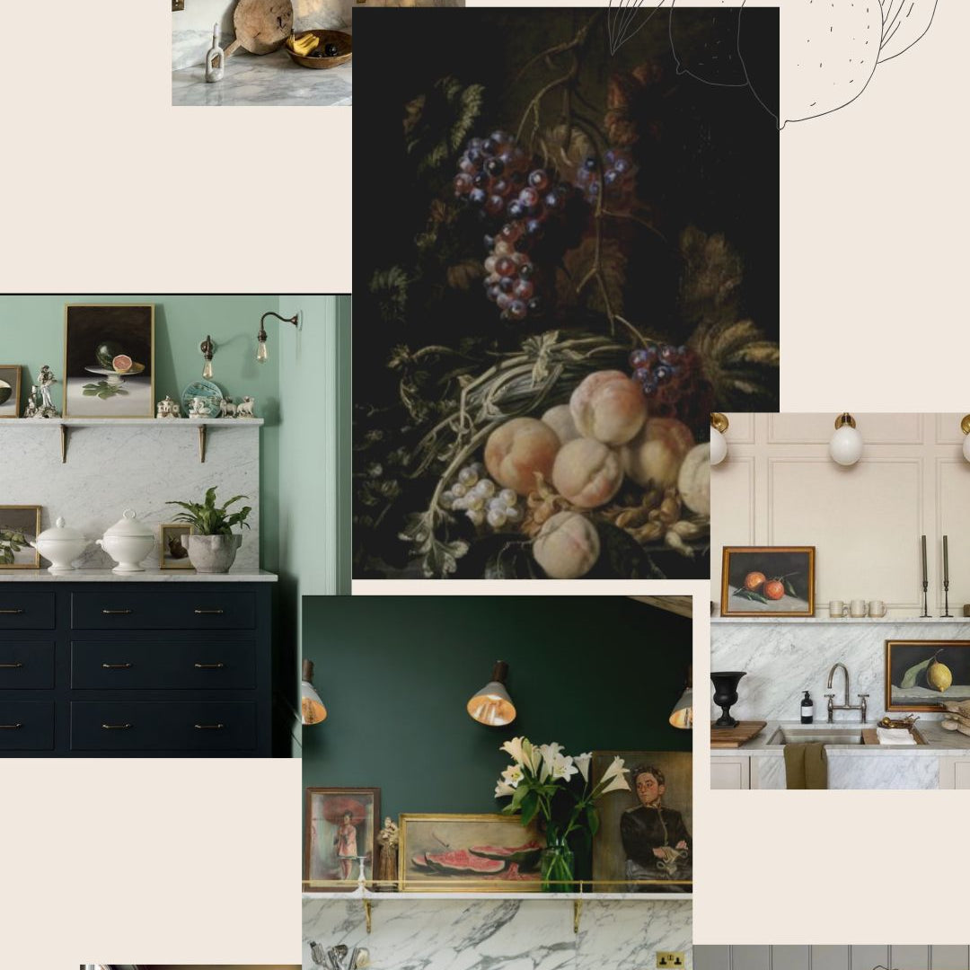 Inspiration Mood Board: Still Life Oil Paintings for the Modern Home