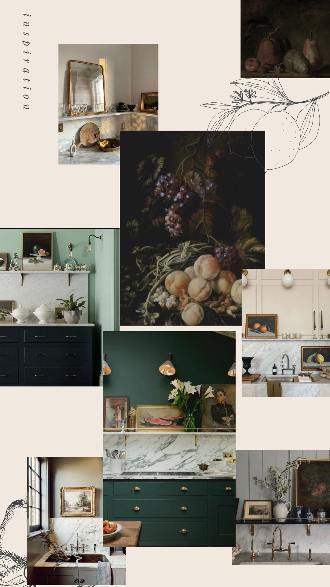 Inspiration Mood Board: Still Life Oil Paintings for the Modern Home