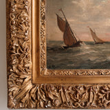 19th Century Antique Seascape ~ Oil on Panel