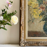 Large Impressionist Style Floral Oil Painting