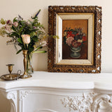 Antique Floral Still Life in Ornate Gilt Frame