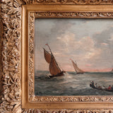 19th Century Antique Seascape ~ Oil on Panel