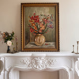 Large Vintage Floral Still Life Oil Painting