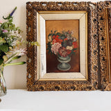 Antique Floral Still Life in Ornate Gilt Frame