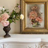 Antique Edwardian Floral Oil Painting 1907