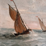 19th Century Antique Seascape ~ Oil on Panel