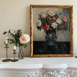 Early 1900's Still Life Oil Painting of Roses by Jean de Graaf