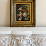Pair of Vintage Floral Oil Paintings | Dutch Master Style Still Life in Gold Frames