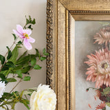 Antique Edwardian Floral Oil Painting 1907
