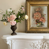 Antique Edwardian Floral Oil Painting 1907