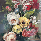 Pair of Vintage Floral Oil Paintings | Dutch Master Style Still Life in Gold Frames