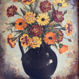 Antique Autumn Floral Oil Painting